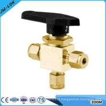 SS /brass double ferrule tube fitting instrument ball valve